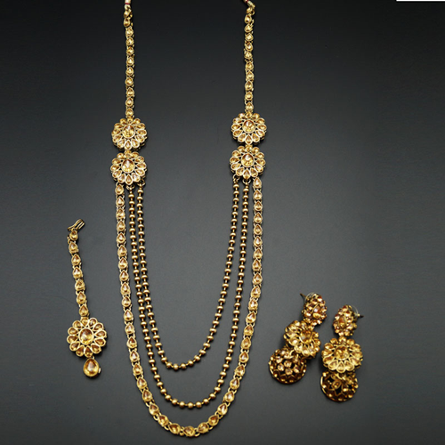 Riti - Gold Kundan Rani Haar Set - AntiqueGold | Indian Jewellery ...