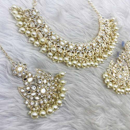 Inu Mirror Necklace Set - Light Gold