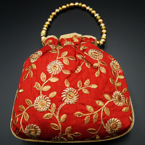 red potli bag