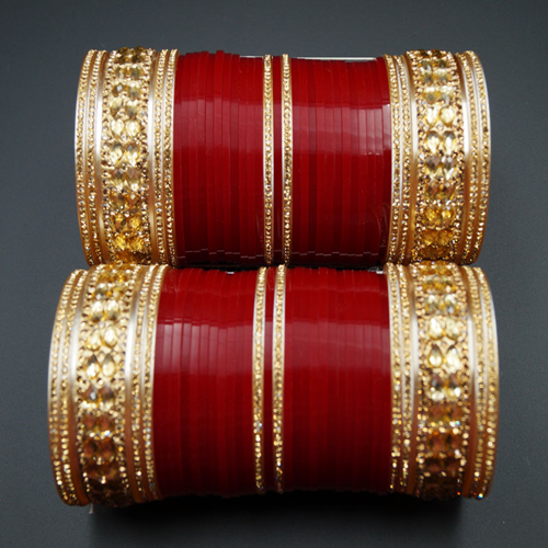 Jiu Bridal Choora Red - Gold