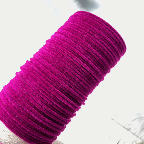 Hot Pink Velvet Bangles 