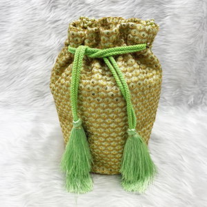 Moka Pista Potli Bag - Gold