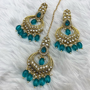 Akti Peacock Kundan Necklace Set - Gold