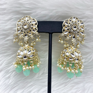 Llisa Pista Earring Tikka Set - Light Gold