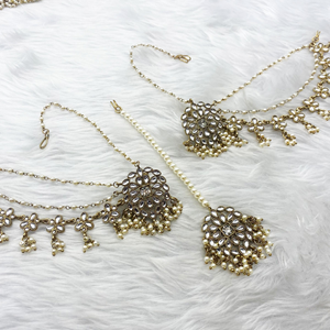 Kim Choker Necklace Set - Antique Gold