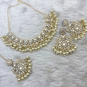 Inu Mirror Necklace Set - Light Gold