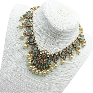 Vian Pista Necklace Set - Antique Gold