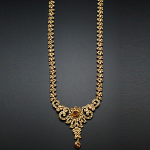  Gagni Gold   Diamante Necklace Set - Gold