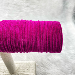 Hot Pink Velvet Bangles 