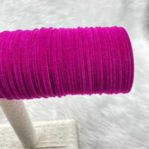 Hot Pink Velvet Bangles 